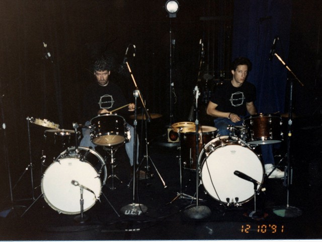 Photo:  Laura Dean<br/>LAURA DEAN DANCERS AND MUSICIANS<br/>Musicians Matt Spataro and Jason Cirker<br/>1991